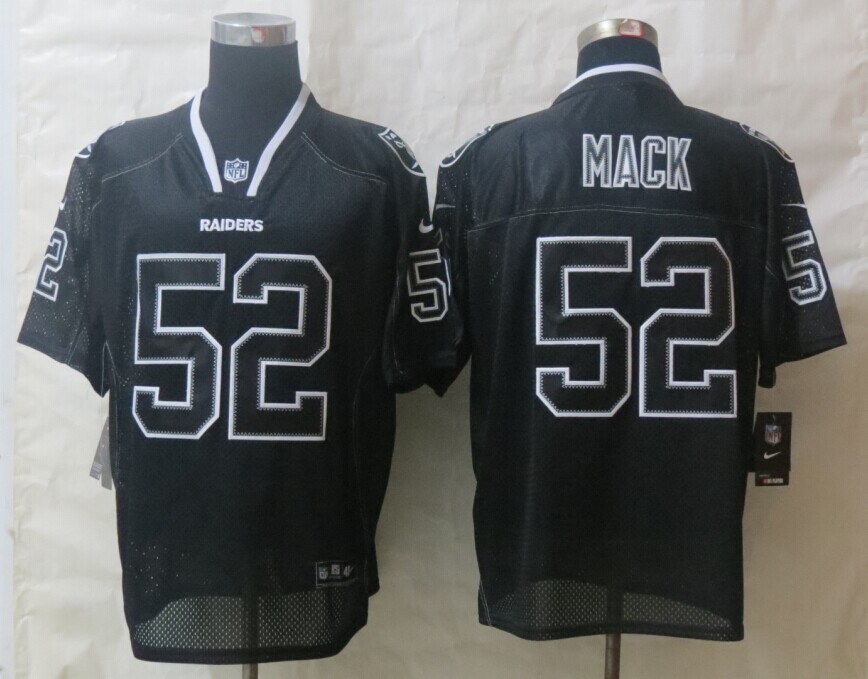 Nike Raiders 52 Mack Lights Out Black Elite Jerseys