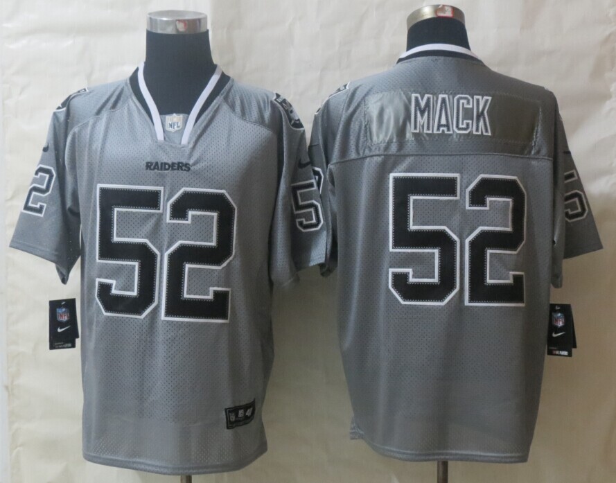 Nike Raiders 52 Mack Lights Out Grey Elite Jerseys