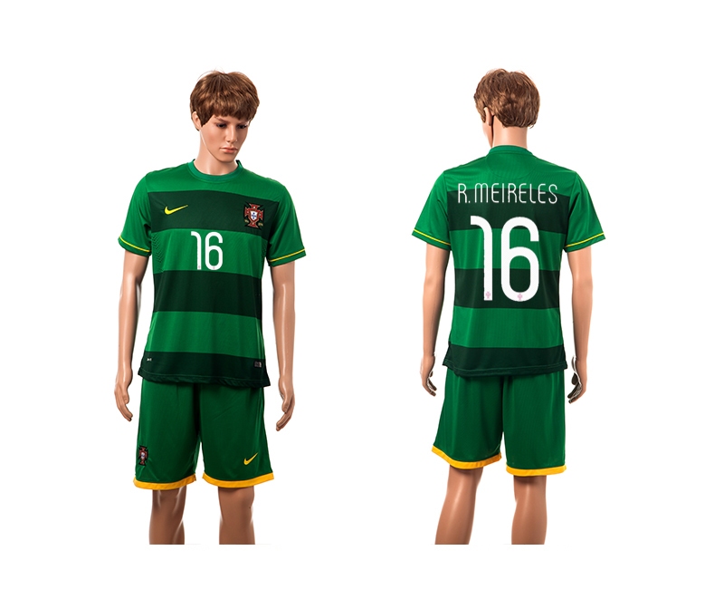 Portugal 16 R.Meireles 2014 World Cup Third Away Soccer Jersey