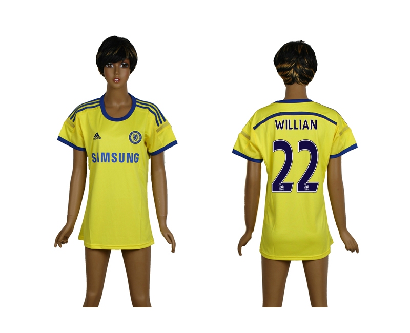 2014-15 Chelsea 22 Willian Away Women Thailand Jerseys