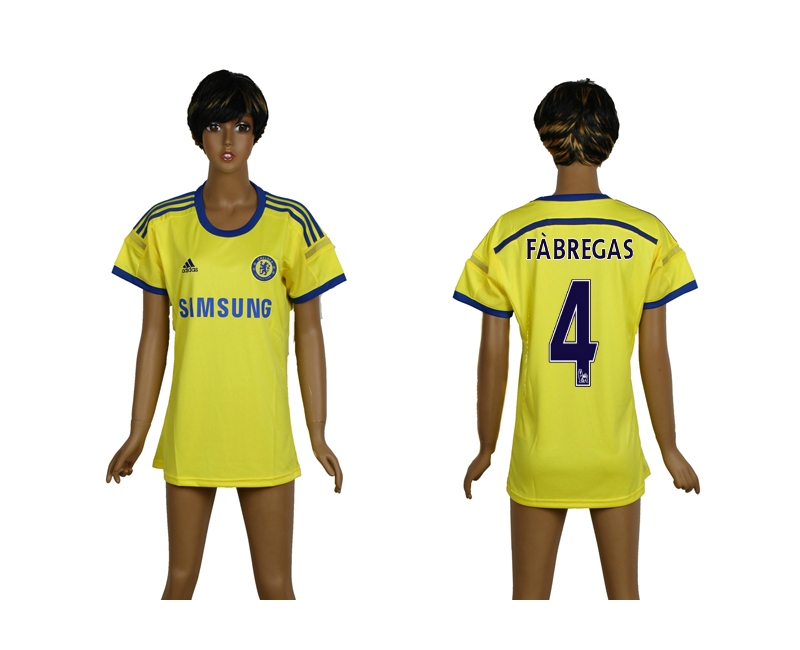 2014-15 Chelsea 4 Fabregas Away Women Thailand Jerseys - Click Image to Close