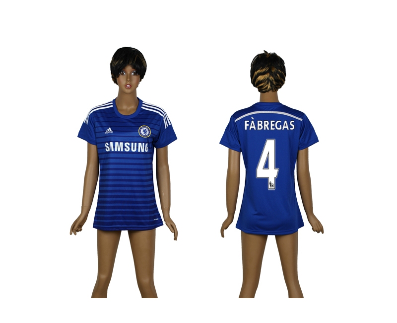 2014-15 Chelsea 4 Fabregas Home Women Thailand Jerseys