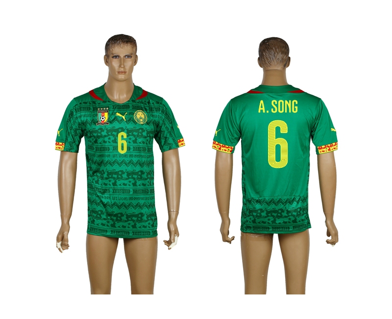 Cameroon 6 A.Song 2014 World Cup Home Thailand Jerseys