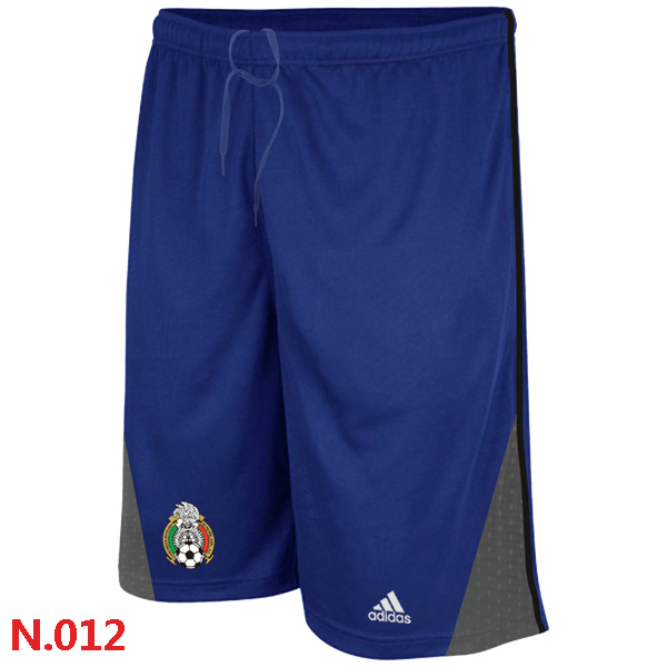Adidas Mexico 2014 World Cup Soccer Performance Shorts Blue