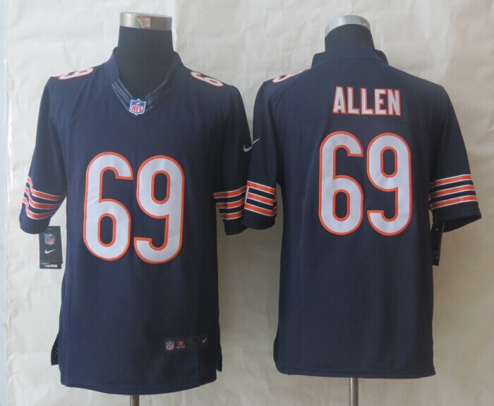 Nike Bears 69 Allen Blue Limited Jersey