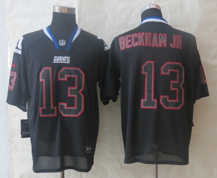 Nike Giants 13 Beckham Jr Lights Out Black Elite Jerseys - Click Image to Close
