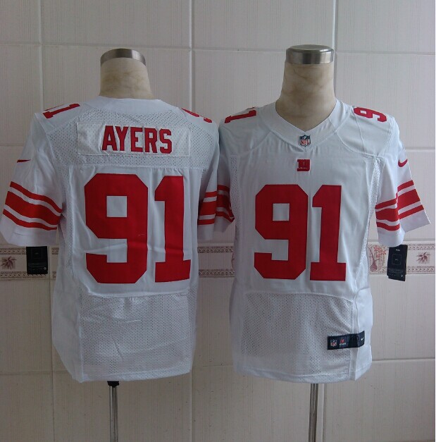 Nike Giants 91 Ayers White Elite Jerseys Nike Giants 91 Ayers White Elite Jerseys