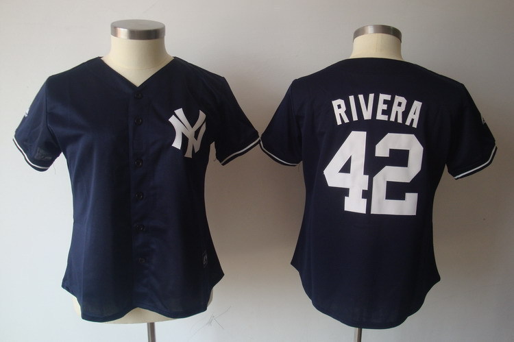 Yankees 42 Rivera Blue Women Jersey