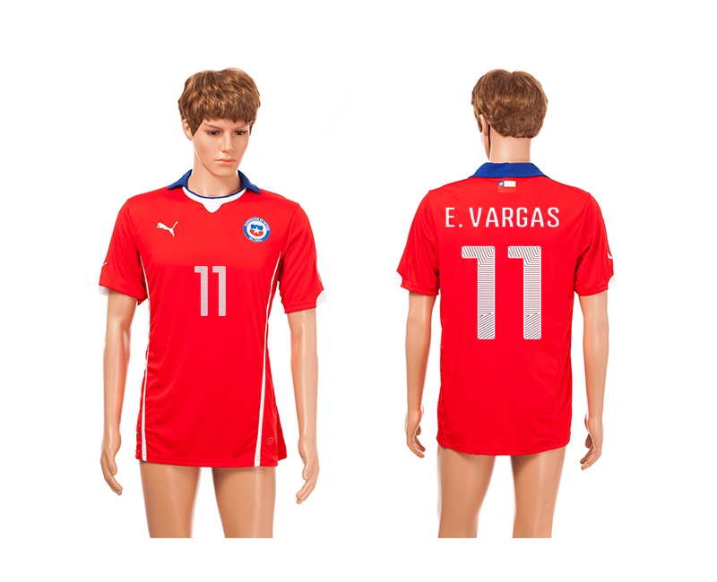 Chile 11 E.Vargas 2014 World Cup Home Thailand Jerseys