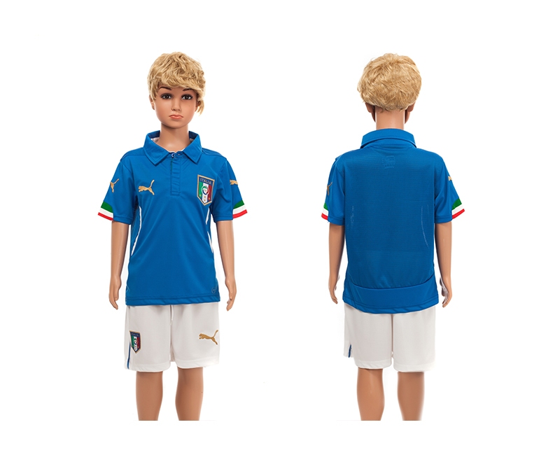 Italy 2014 World Cup Home Youth Jerseys