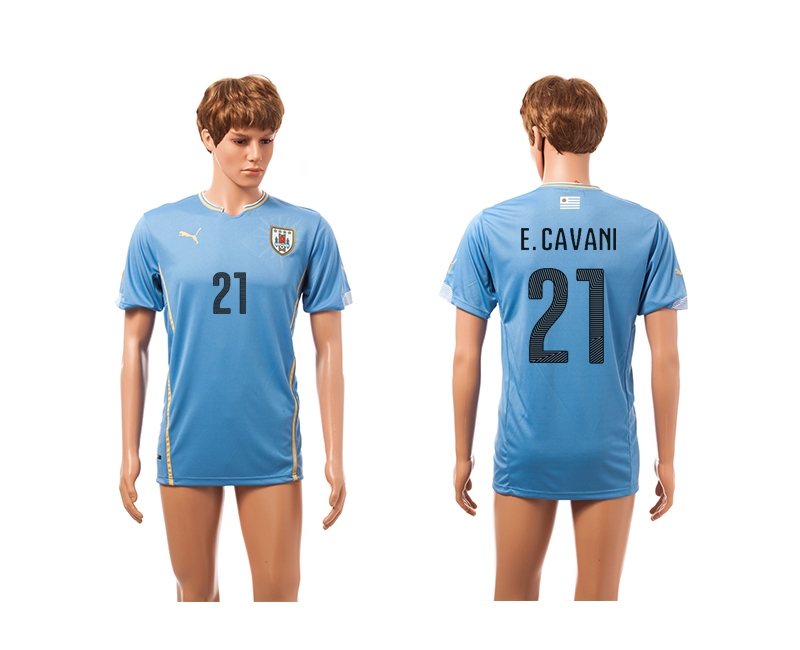 Uruguay 21 Cavani 2014 World Cup Home Thailand Jerseys
