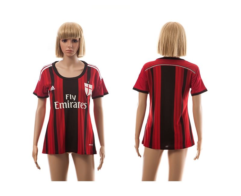 2014-15 AC Milan Home Soccer Women Jerseys