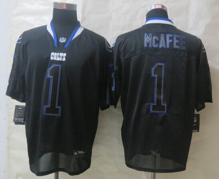 Nike Colts 1 McAfee Lights Out Black Elite Jerseys
