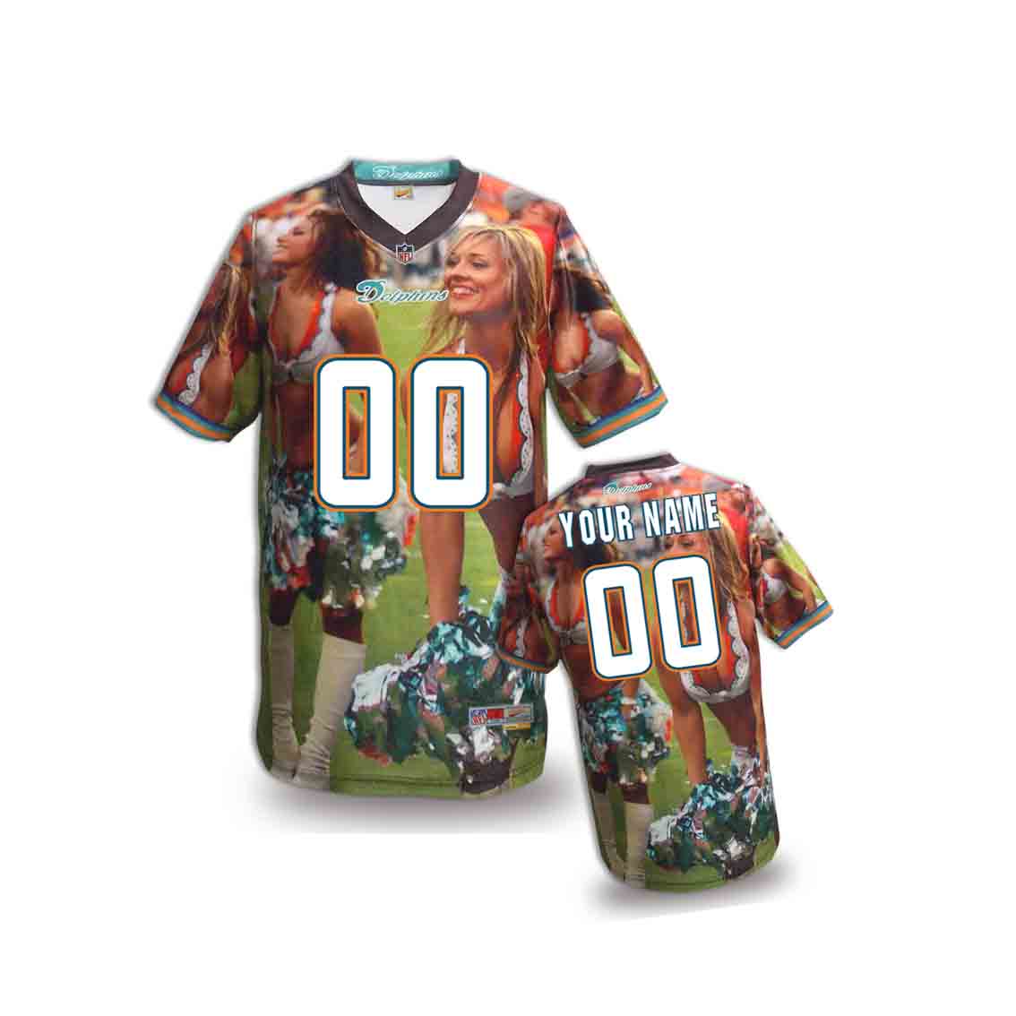 Nike Dolphins Customized Fashion Stitched Youth Jerseys04 - Click Image to Close
