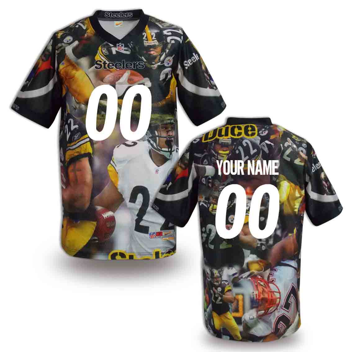 Nike Steelers Customized Fashion Stitched Jerseys04