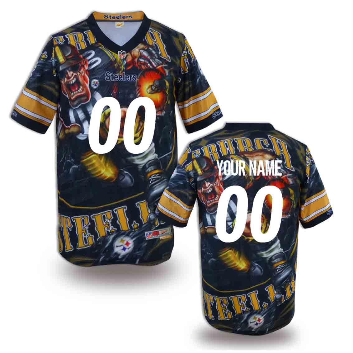 Nike Steelers Customized Fashion Stitched Jerseys07