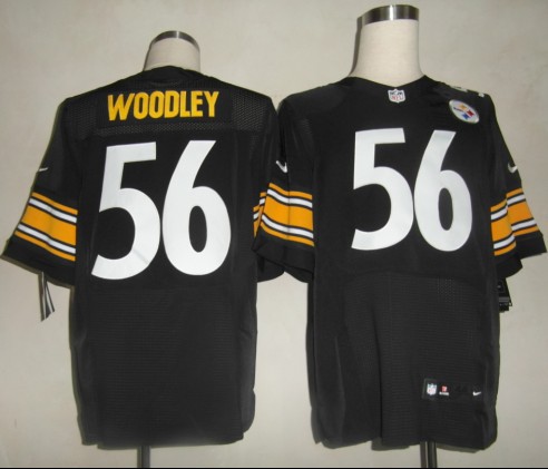 Nike Steelers 56 Woodley Black Elite Jerseys
