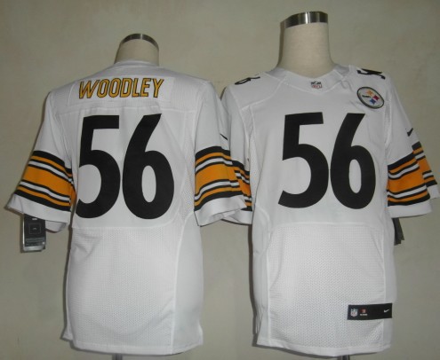 Nike Steelers 56 Woodley White Elite Jerseys