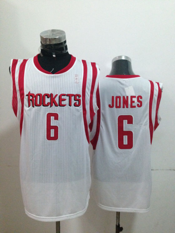 Rockets 6 Jones White Jerseys