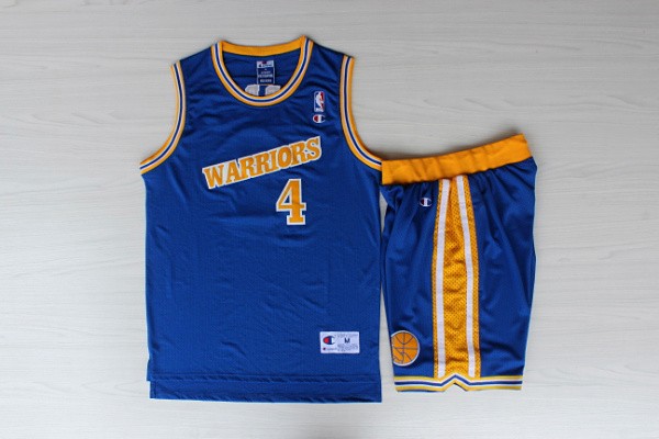 Warriors 4 Webber Blue New Revolution 30 Jersey (With Shorts)