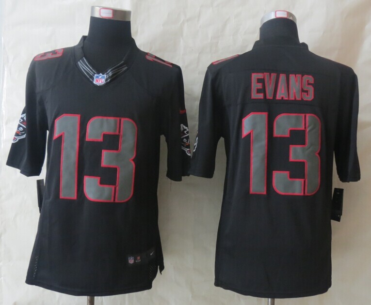 Nike Buccaneers 13 Evans Impact Limited Black Jerseys