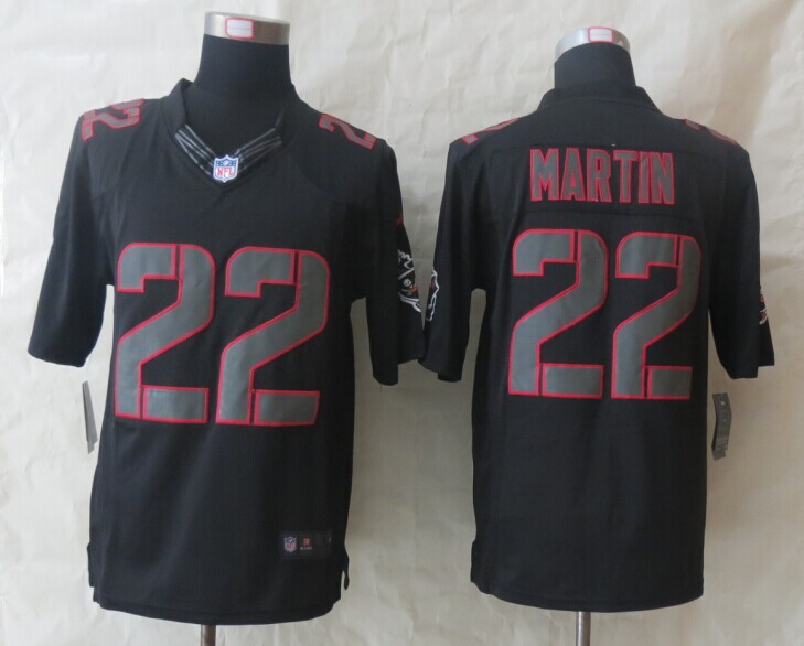 Nike Buccaneers 22 Martin Impact Limited Black Jerseys