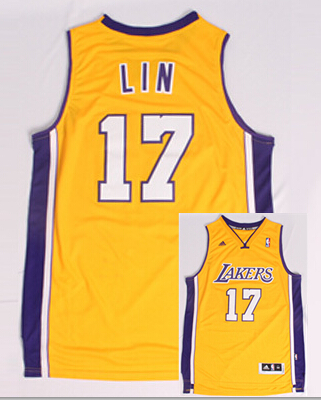 Lakers 17 Lin Gold New Revolution 30 Jerseys