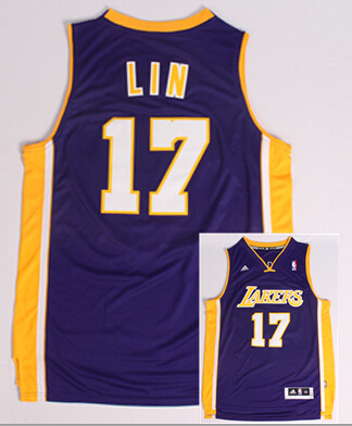 Lakers 17 Lin Purple New Revolution 30 Jerseys