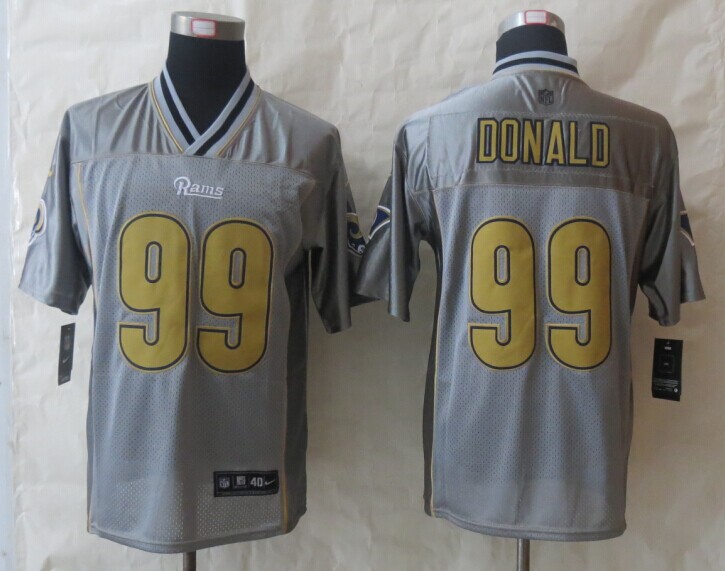 Nike Rams 99 Donald Grey Vapor Elite Jerseys