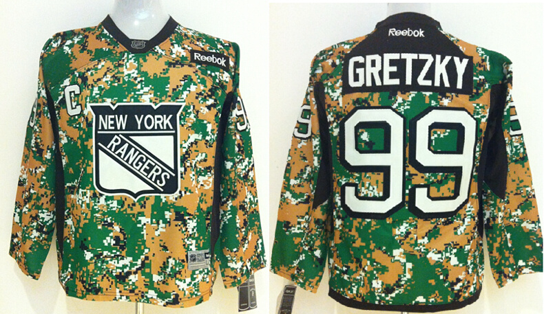 Oilers 99 Gretzky Camo Youth Jersey - Click Image to Close