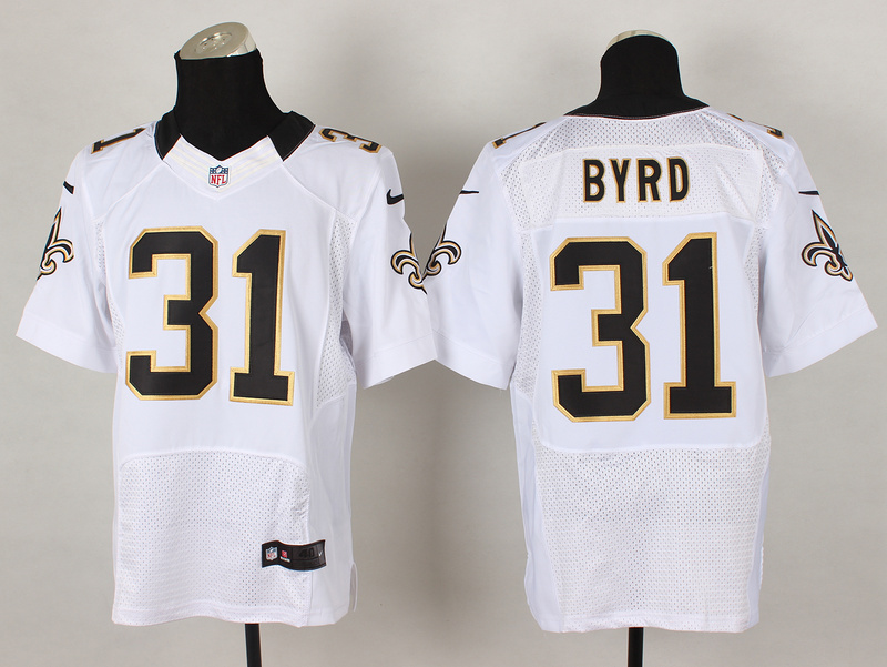 Nike Saints 31 Byrd White Elite Jersey
