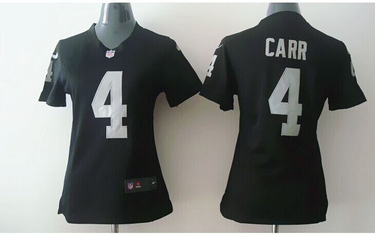 Nike Raiders 4 Carr Black Women Game Jerseys