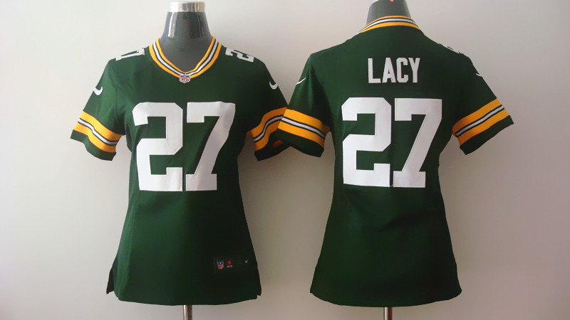 Nike Packers 27 Lacy Green Game Women Jerseys