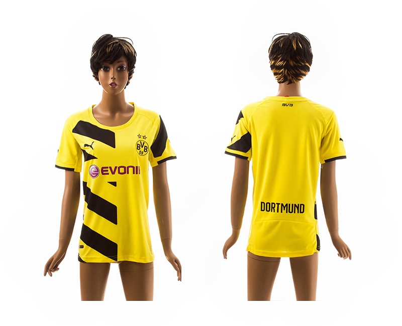 2014-15 Dortmund Home Women Soccer Jerseys