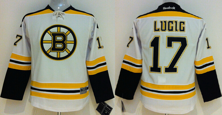 Bruins 17 Lucic White Youth Jersey