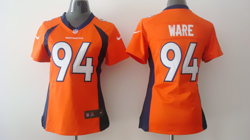 Nike Broncos 94 Ware Orange Women Game Jerseys