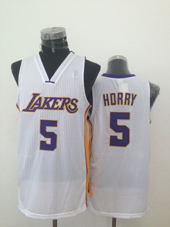 Lakers 5 Horry White New Revolution 30 Jerseys