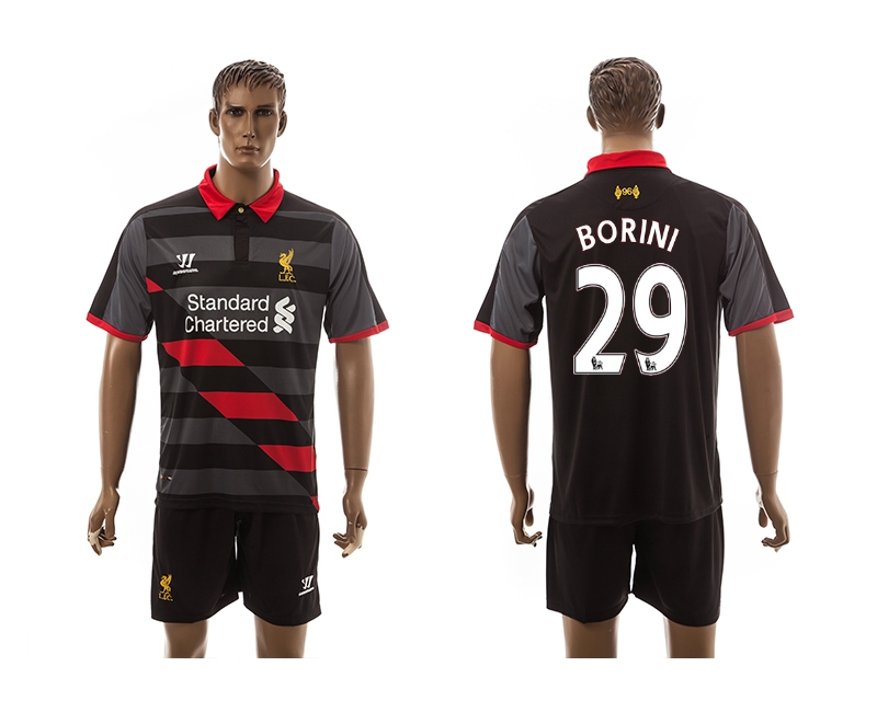 2014-15 Liverpool 29 Borinin Third Away Jerseys