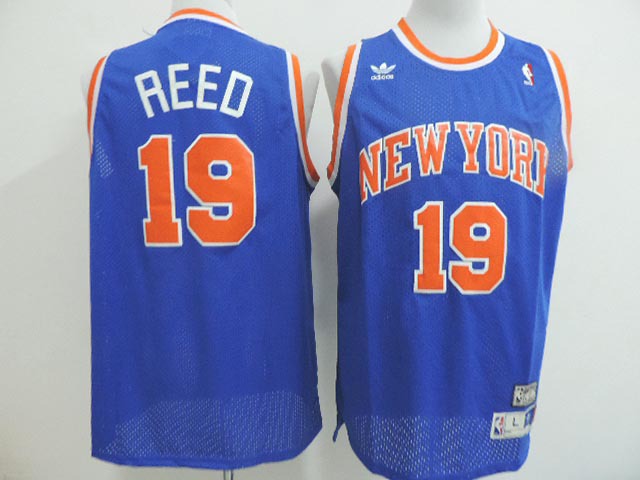 Knicks 19 Reed Blue Hardwood Classics Jerseys