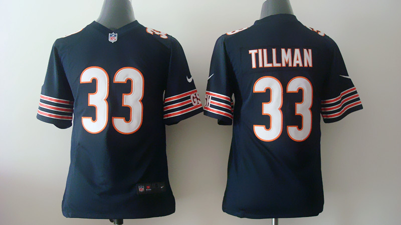 Nike Bears 33 Tillman Blue Youth Game Jerseys - Click Image to Close