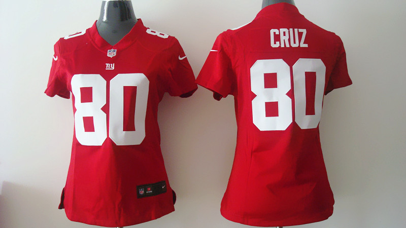 Nike Giants 80 Cruz Red Women Game Jerseys