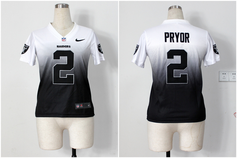 Nike Raiders 2 Pryor White And Black Drift Fashion II Women Jerseys