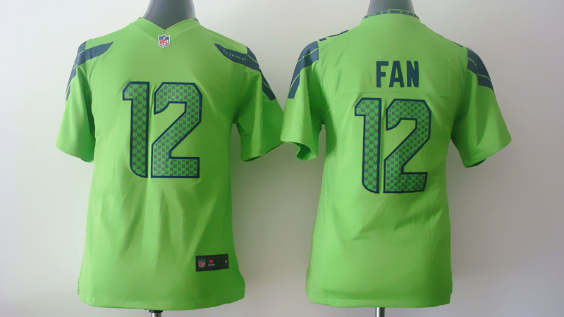 Nike Seahawks 12 Fan Green Youth Game Jerseys - Click Image to Close