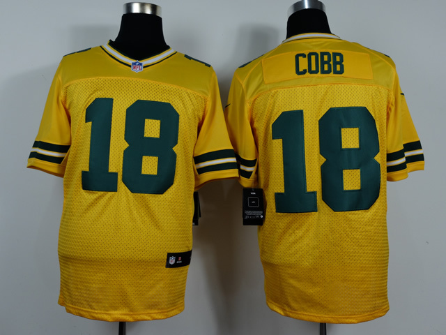 Nike Packers 18 Cobb Yellow Elite Jerseys