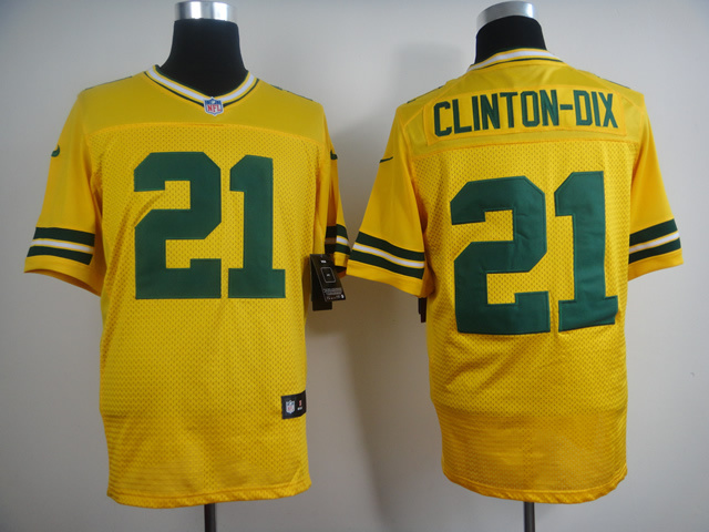 Nike Packers 21 Clinton-Dix Yellow Elite Jerseys
