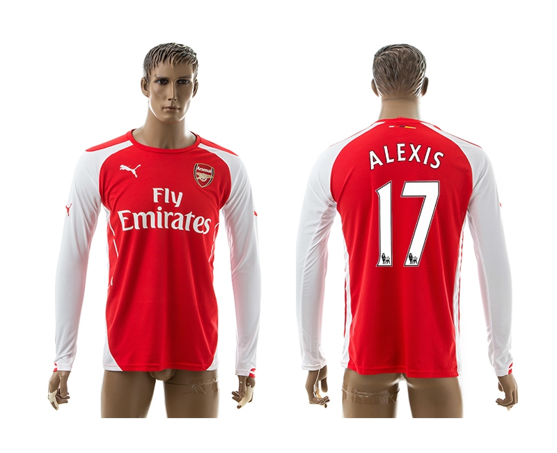 2014-15 Arsenal 17 Alexis Home Long Sleeve Thailand Jerseys