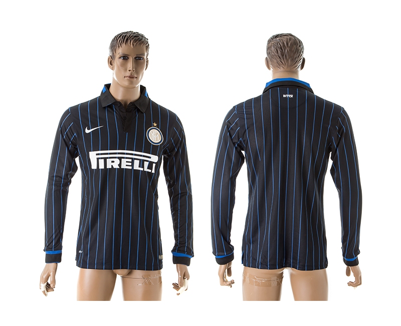 2014-15 Inter Milan Home Long Sleeve Thailand Jerseys