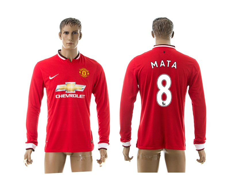2014-15 Manchester United 8 Mata Home Long Sleeve Thailand Jerseys 2014-15 Manchester United 8 Mata Home Long Sleeve Thailand Jerseys