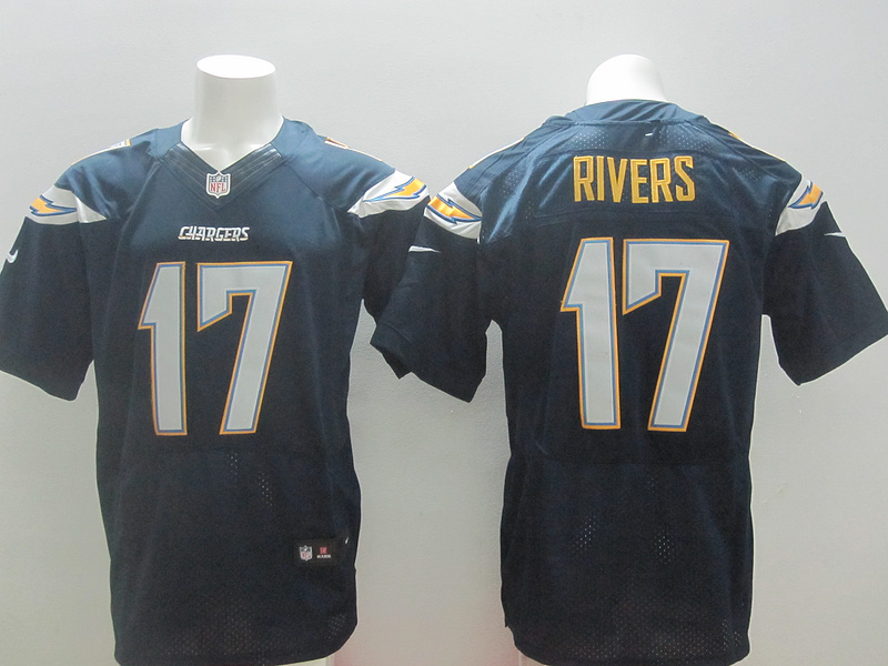 Nike Chargers 17 Rivers Blue New Elite Jersey