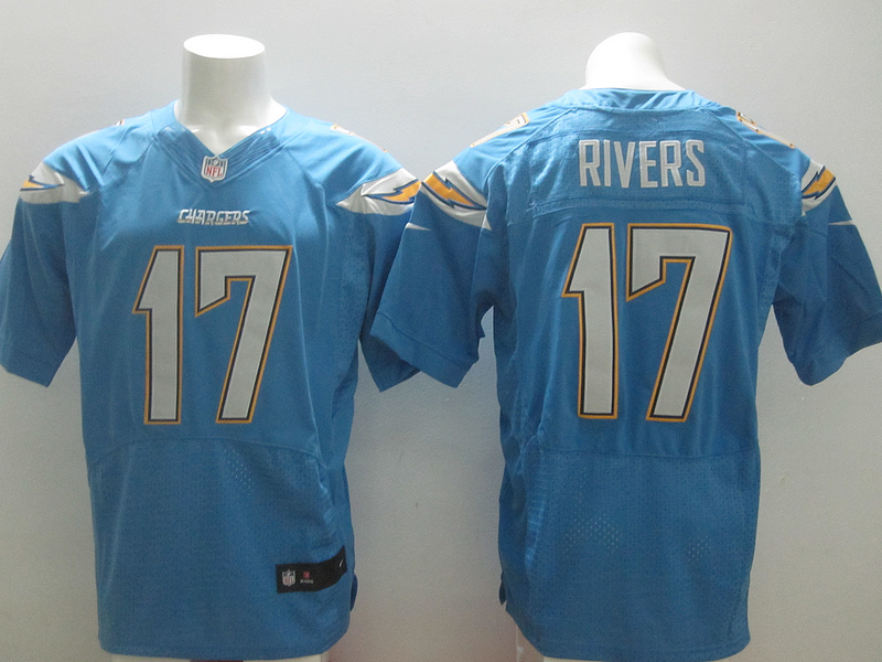 Nike Chargers 17 Rivers Light Blue New Elite Jersey